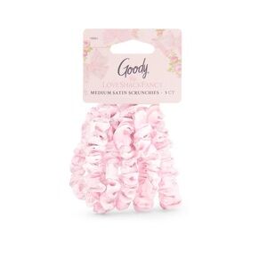 Goody LoveShackFancy Pink Satin Scrunchies